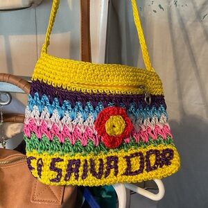 Colorful Crochet Shoulder Bag
